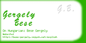gergely bese business card